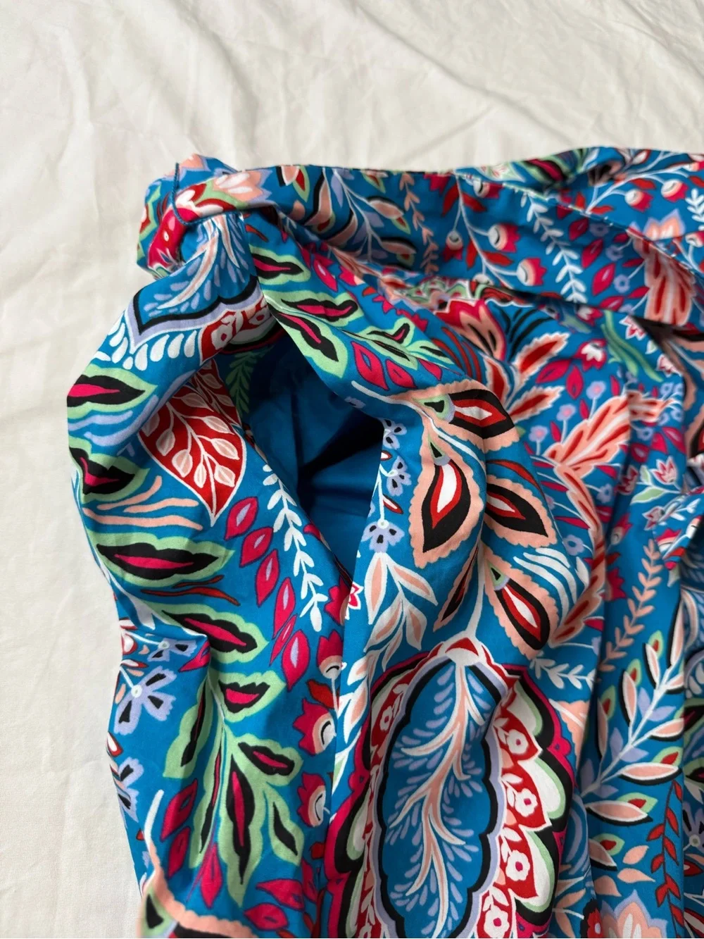 Talbots XL Paisley Botanical Cotton Poplin Matching Set Blouse Skirt